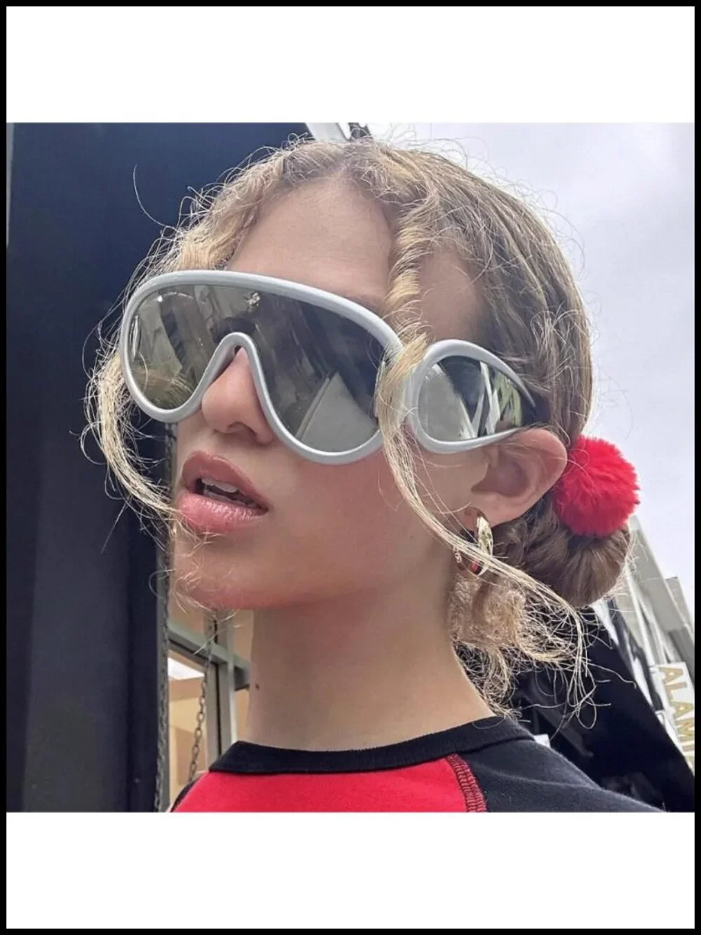 Oversized Futuristic Shield Sunglasses UV400 Protection Unisex